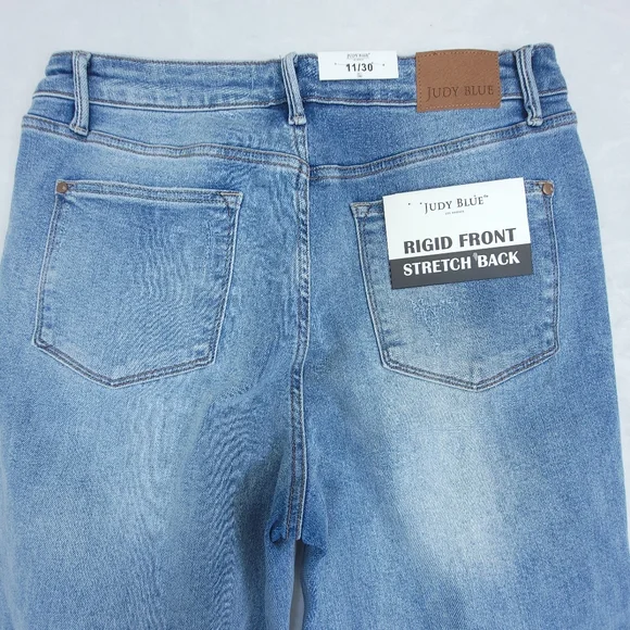 Judy Blue Women's Straight Leg Jeans - Light Blue - Picture 3 of 11